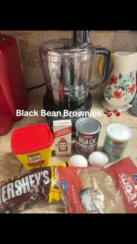 Always in the mood for a sweet treat! RECIPE⬇️⬇️⬇️ •1-15oz can black beans, drained •2 eggs, room temperature  •1/4 cup Canola oil (I used what I already had in my pantry-vegetable oil) •2 tsp vanilla extract •3/4 cup unsweetened cocoa powder •1/2 tsp baking soda •1/4 tsp kosher salt (I just used regular salt) •3/4 cup packed brown sugar •3/4 cup semi-sweet chocolate Preheat oven to 325 F. Drained beans, eggs, vanilla extract and oil go into the food processor. Blend until smooth. In a large bowl, combine cocoa powder, baking soda, salt, and brown sugar. Mix until fully combined. Add the black bean mixture, and mix until well combined. Add half of the chocolate chips and mix. Pour the mixture into a pan (size of your choosing) and spread  into an even layer. Sprinkle the rest of the chocolate chips on top. Bake for 25 minutes or until cooked. Remove and cool. ENJOY!