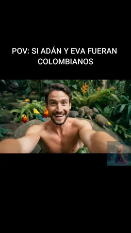 Adán y Eva colombianos documentan su travesía por el jardín del Edén 😂  #googleveo3 #ai #ia #pov #viralreels #Viral #gemini #colombia #medellin #bogota #veo3 #Vlog #blog #LIVEIncentiveProgram #LIVERewards #PaidPartnership 