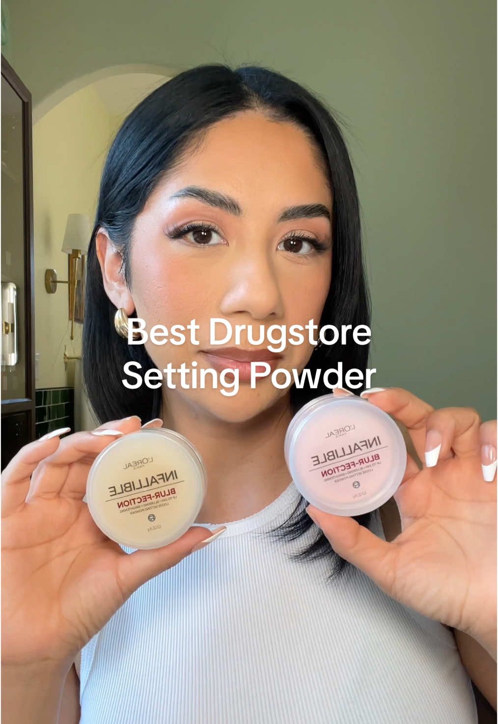 The best drugstore loose setting powder for oily skin and is acne safe besties 🙂‍↕️🤭💗✨ @L’Oréal Paris #loreal #settingpowder #pinksettingpowder #oilyskin #oilyskinmakeup #blurringpowder #lorealinfallible #acnesafemakeup #matureskinmakeup #acneproneskin #affordablemakeup #beautydeals #loosepowderrecommendation #TTSBeautyBesties #tiktokshopcreatorpicks #settingpowderrecommendation #makeuprecomendation