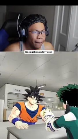 Does Goku solo the MyHero cast?  . . #musecreacts #memestiktok #animatedstory #funny #reactionvids #fyp #viral #goku #drangonball #myheroacademia 