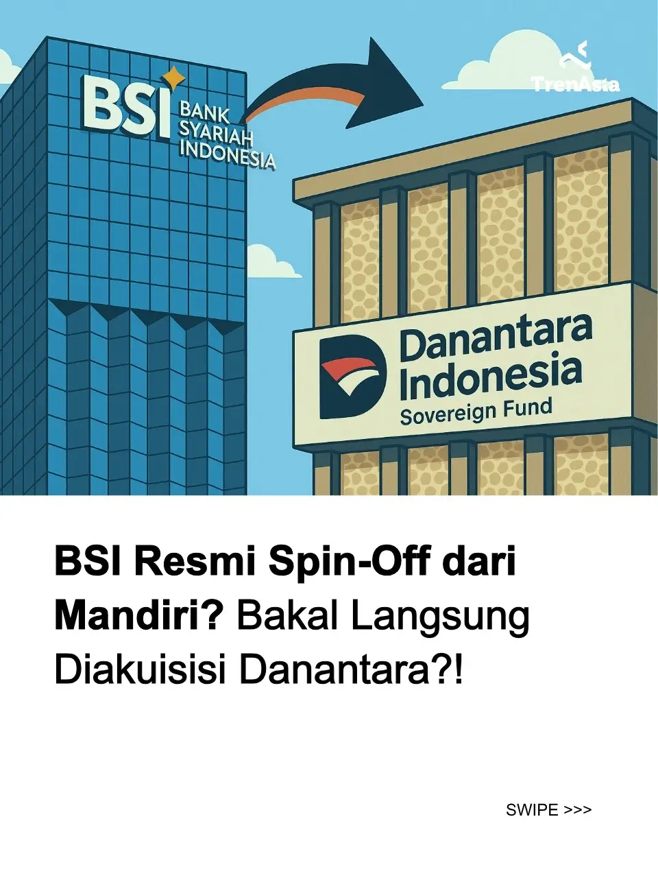 Spin-off ini kelihatannya bikin BSI makin mandiri, tapi ada satu nama baru yang langsung muncul di balik layar. Siapa dia, dan kenapa kehadirannya justru bikin banyak pihak waspada? Swipe sampai akhir buat tahu cerita lengkapnya dan potensi dampaknya ke masa depan BSI sebagai bank syariah terbesar di Indonesia. Bagaimana menurutmu, langkah maju atau justru jadi alarm baru? Tulis pendapatmu di kolom komentar! #BSI #BankSyariah #Mandiri #Danantara #SpinOff #BUMN