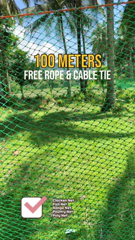 100 Meters chicken Net w/ free rope and cable tie 💯👌 Matibay makapal at maganda ang quality 💯✅ #chickennet #net #100m 