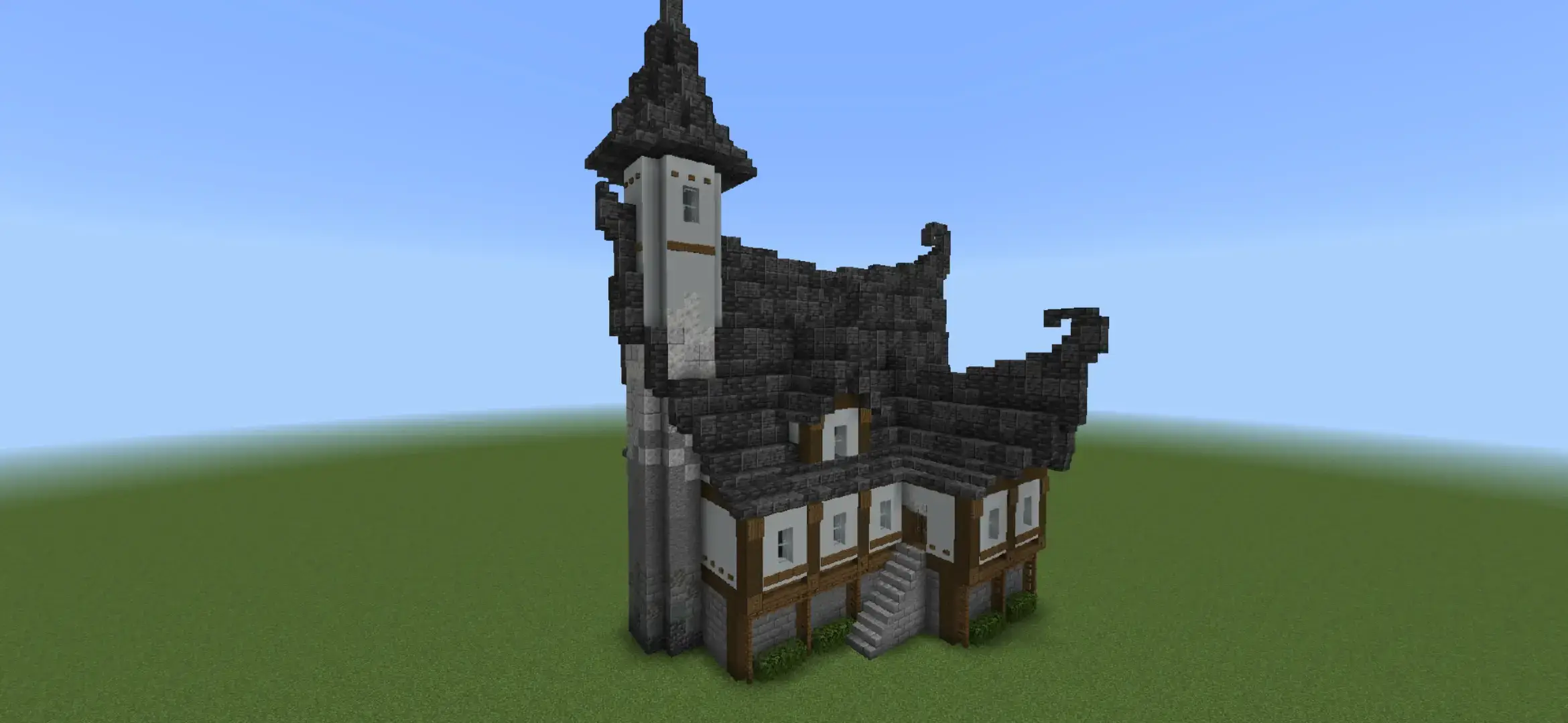 Minecraft black fancy house tutorial⛏️🏡#Minecraft #minecraftbuild #minecraftmedieval #minecraftbuildtips #fyp #minecraftbedrock #fyppppppppppppppppppppppp 