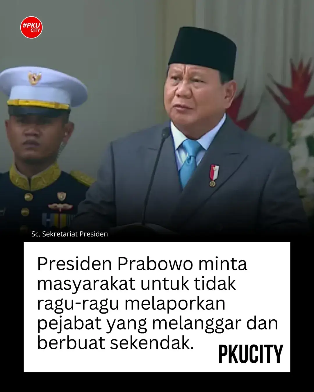 Presiden Prabowo Subianto meminta masyarakat untuk melaporkan jika melihat ada pejabat yang melanggar aturan dan melakukan penyelewengan. Salah satu caranya dengan merekam pejabat yang melakukan pelanggaran itu. Hal tersebut disampaikan Presiden Prabowo dalam pidatonya saat upacara Hari Lahir Pancasila di Gedung Pancasila, Jakarta Pusat, Senin, 2 Juni 2025. Source : Sekretariat Presiden #BeritaViral #pkucity #Nasional #news #nasional #prabowo 