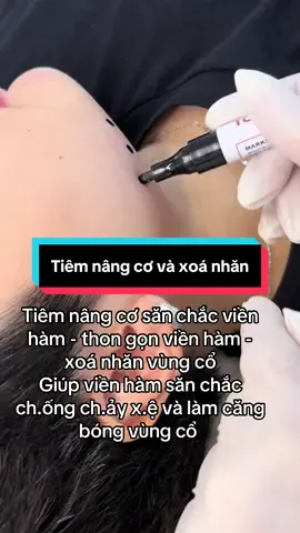Tiêm nâng cơ viền hàm - xoá nhăn ch.ống lão H.oá vùng cổ#xuhuong #tuongtac_xuhuong #tuongtac #tiemnangco #tiembotoxgonham 