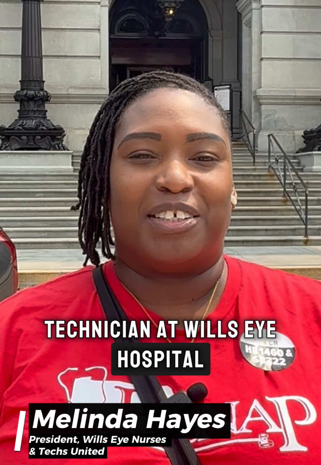 Melinda Hayes, President of Wills Eye Nurses & Techs United, says it best: “Health care is a human right.”  Pass the Health System Protection Act!!! - - - #HealthSystemProtectionAct #patientsoverprofits #pasnapproud #unionstrong #healthcareworkers #healthcarenews #privateequity #strongertogether