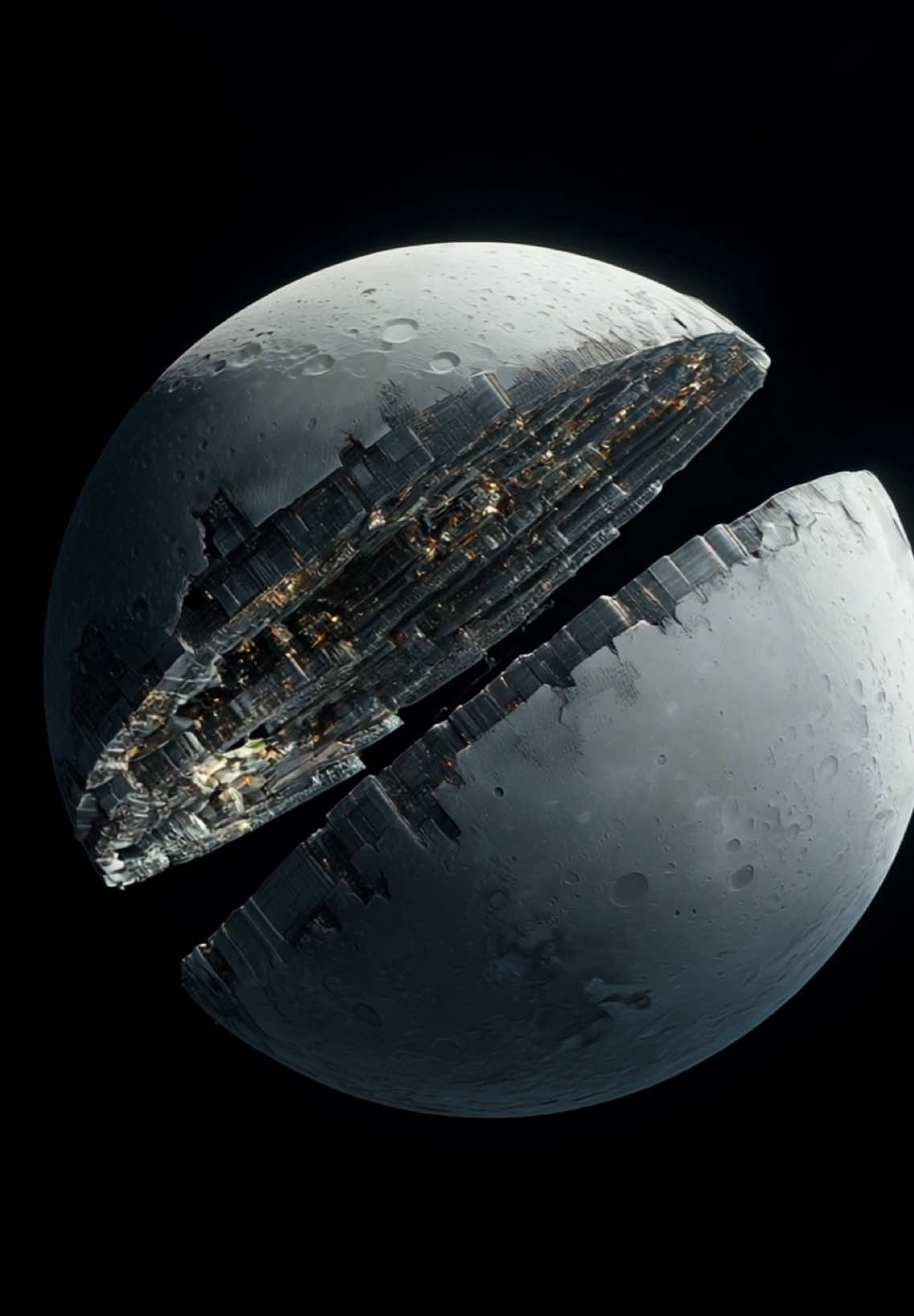 In a distant galaxy, a highly advanced civilization has developed the ability to detect small biomechanical planets—camouflaged as natural celestial bodies but secretly controlled by superintelligent entities. These hidden worlds are regarded as ideal sources of energy. Using specialized interference-disassembly devices, the civilization extracts energy from these entities and transmits it via quantum channels to power their space stations, motherships, and homeworld infrastructure... #aiartwork #createwithai #aiartcommunity #fyp #scifi #scifiart #alien #extraterrestrial #entity #moon 