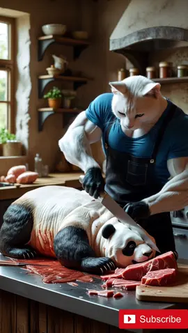 Panda on the Menu → Panda by Cat Chef! #whitecat #cat #shorts #adventures  #whitecat #cat #shorts #adventures #turtle #CatChef #aianimation #viralshorts #catche #cookingcat #funnyshorts #weirdvideos #3drender #shortsanimation #aivideo #cartoonshorts #memeshorts #catvideo #wildcooking #fyp #ai #aivideo