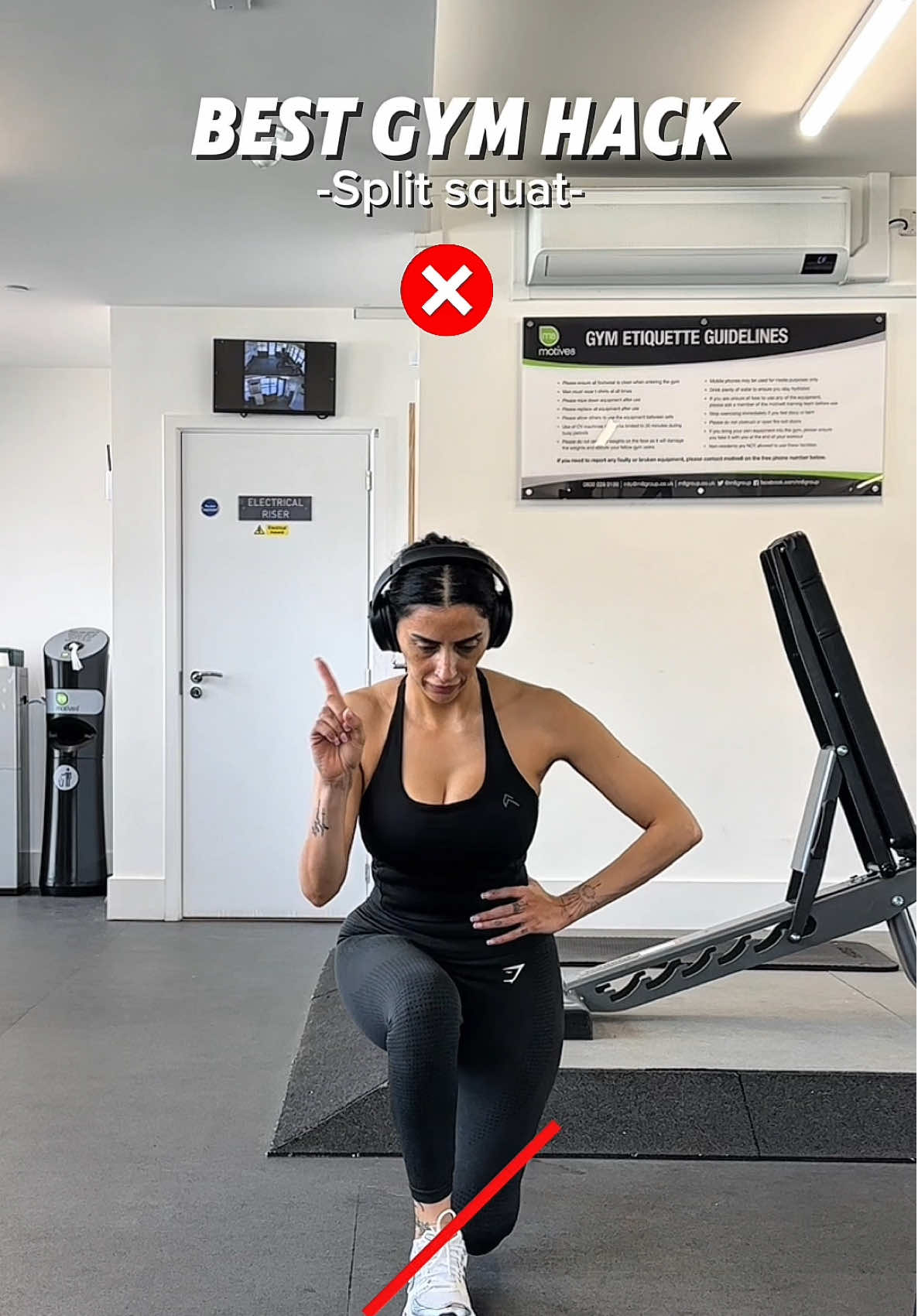 Best Gym Hack ✅ Split Squat  #gymhack #fitnesshack #gymtips #Fitness#tips 