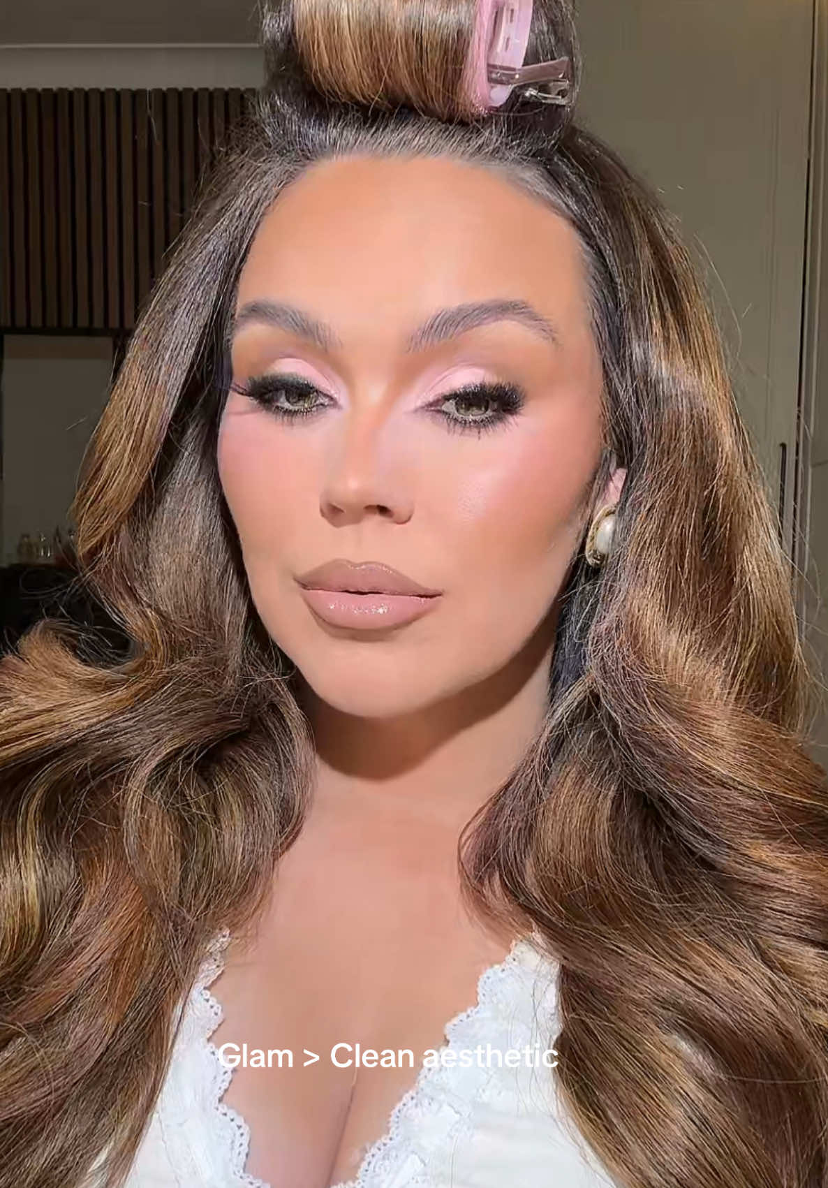 Glam over clean girl makeup anydayyyy 💕 #fyp #mua 