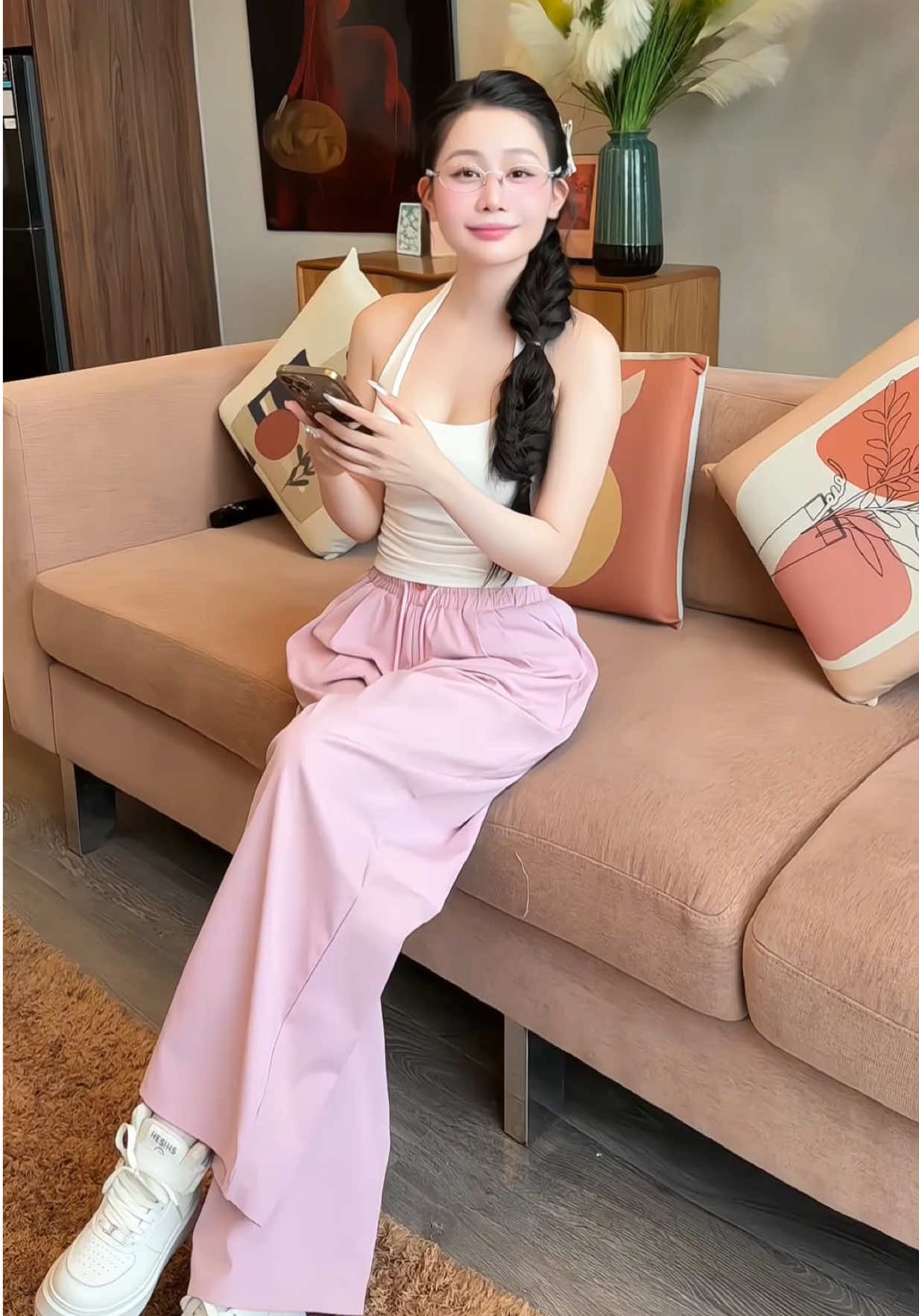 Quần suông toàn màu xinh mặc mát đúng chân ái hè này rồi #fashion #trinhlunglinh96 #quansuong #22etm 