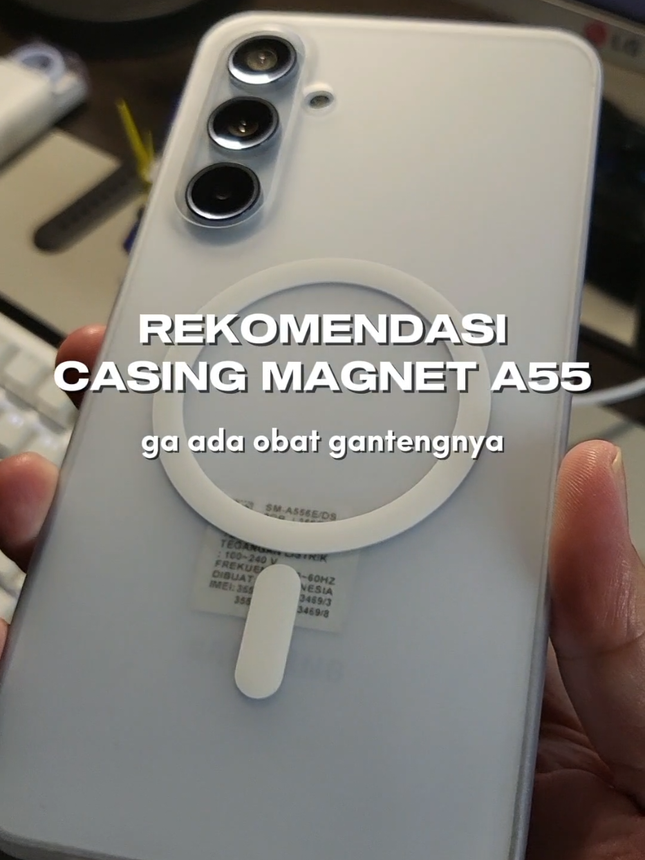 Asli sih casing matte finish gini buat samsung emang nagih banget diliatnya, apalagi magnet dibelakangnya bisa buat phone holder yg ada magnetnya juga 🫠👌 #casesamsung #casingsamsung #casingmagnet #casinga55 #samsunga55 #satukontentiaphari 