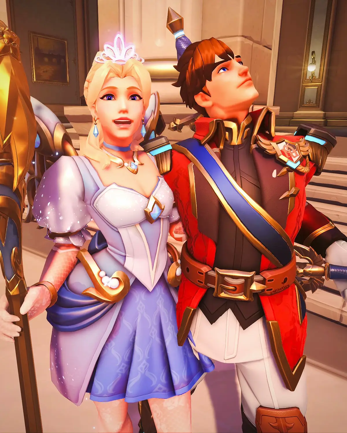 How cute! Prince Genji and Princess Mercy 🥹 Collab with @Angel, thank you so much for the Mercy showcase 🩵 @Overwatch @Overwatch Esports @Blizzard  #overwatch #Overwatch2 #overwatchfyp #gametok #GamingOnTikTok #overwatchme #overwatchfunnymoments #overwatch2tiktok 
