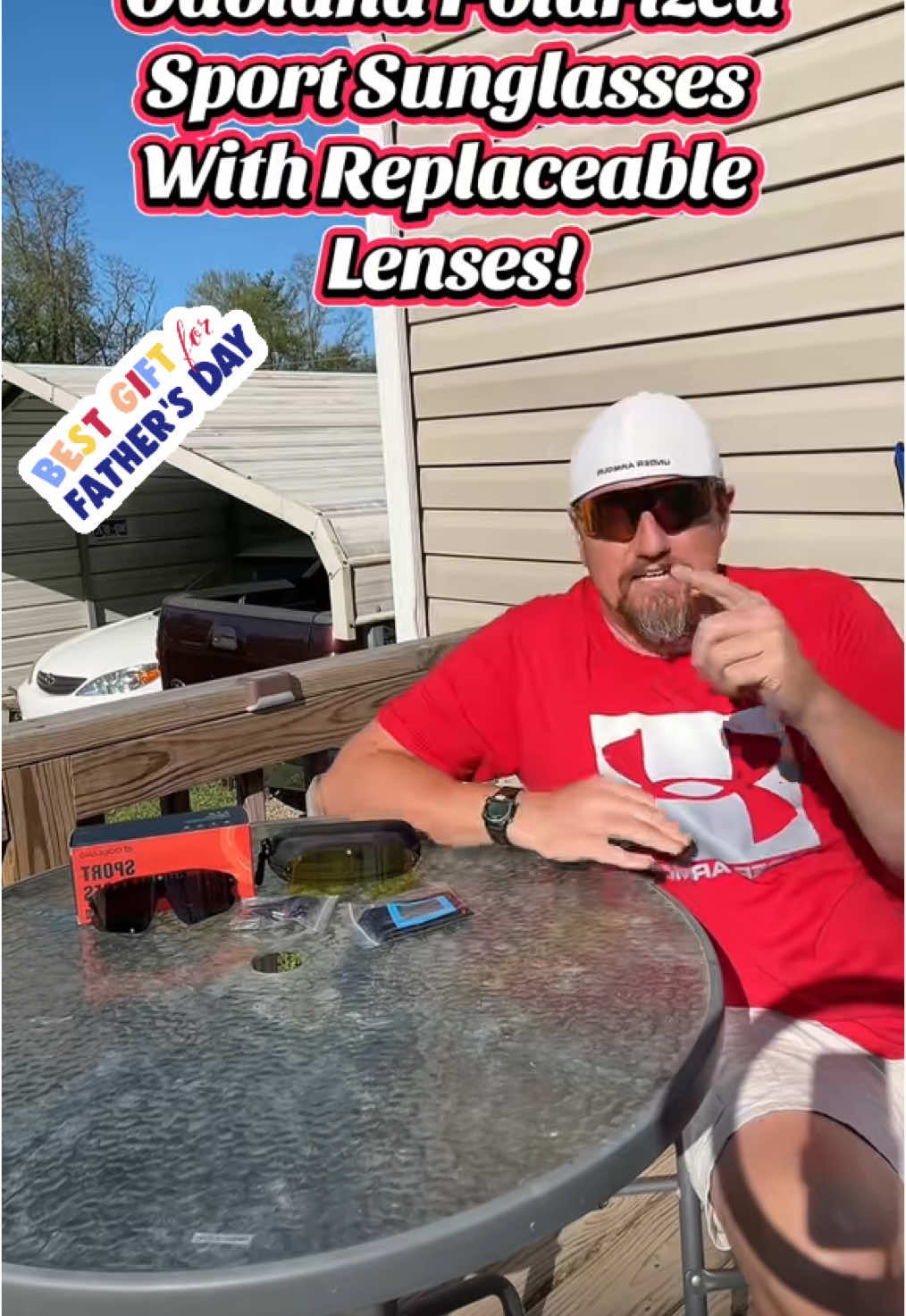 These sunglasses make a great Father’s Day Gift! #fathersdaygift #sunglasses #polarizedsunglass #eyeprotection #Outdoors #tiktokshopsummerturnup #sunshine 