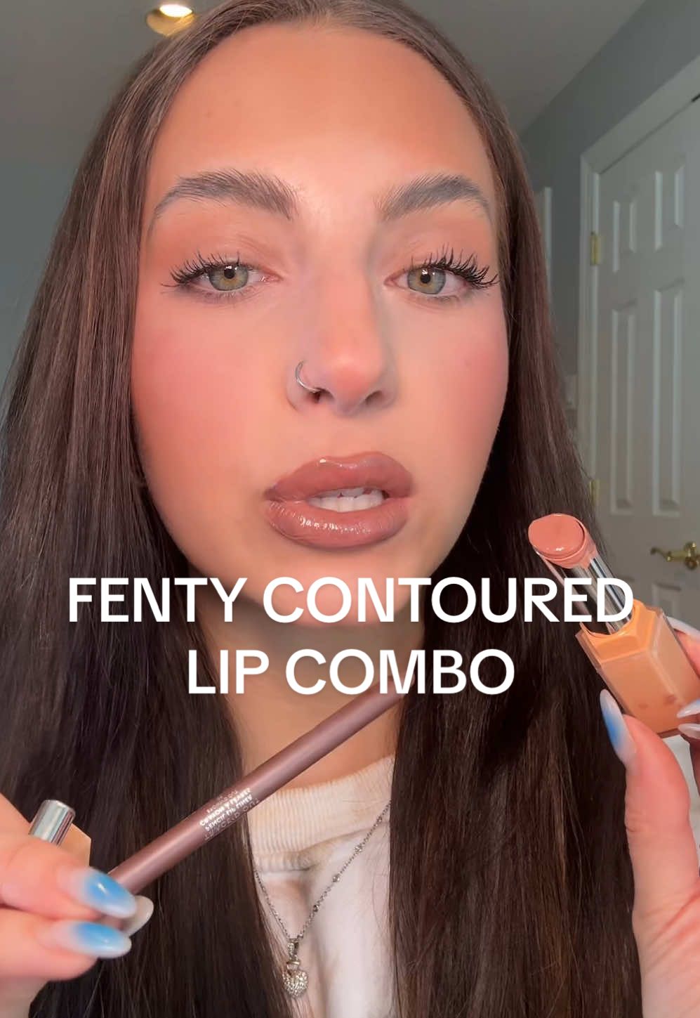 Fenty dropped a contoured nude lip combo in a tiktok only bundle that’s on sale!! ✨ trace’d out lip liner in Brownd Out ✨ gloss bomb stix in Two Lip Kiss Perfect contoured nude lip!! On sale and only on tiktok so grab it! @Fenty Beauty #fentybeauty #tiktokshopnewarrivals #ttsbeautybesties #tiktokshopcreatorpicks #fentynewarrivals #fentybeautynewarrivals #lipliner #fentyglossbomb #glossbomb #glossbombstix #fentylipliners #lipcombo #nudeklipcombo #fentylipcombo #contouredlips 