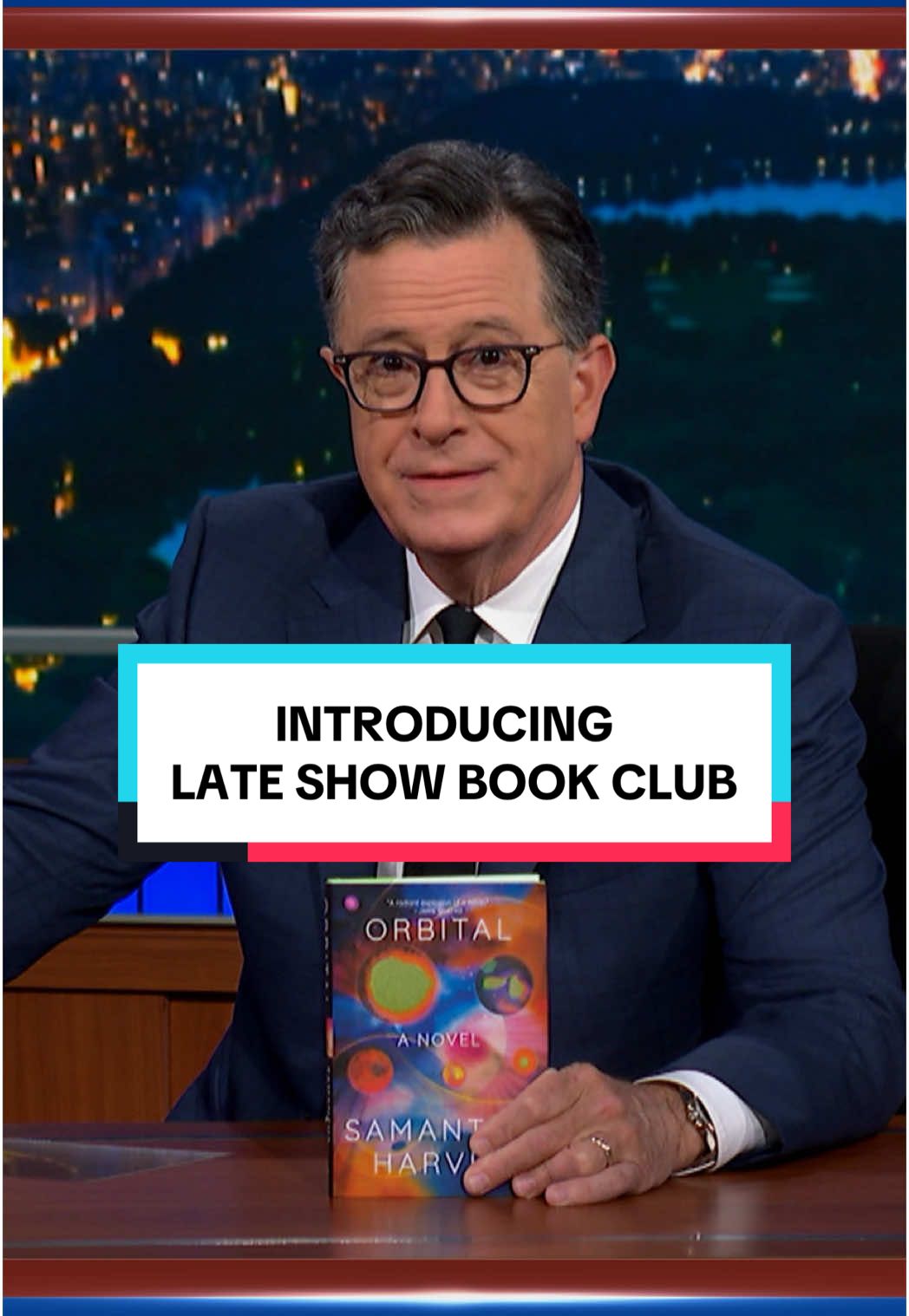 BIG NEWS! Introducing Late Show Book Club. Our first pick is Booker Prize-winning “Orbital” by Samantha Harvey. Stay tuned for more book club updates soon. #Colbert #LateShowBookClub 
