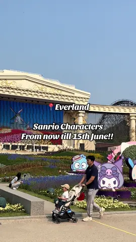 can yall tell whats my fav sanrio character just based on this vid LOLL🤭 anyws sucha cute place to take cute photos!!!!! the rides were fun too esp texpress!! #fyp #everland #themepark #sanrio #korea 