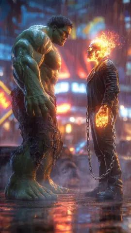 HULK x GHOST RIDER FUSION 💀  What if Hulk made a deal with the devil? 😈 🔥Watch the insane result. Follow for more mind blowing fusions don't forget to comment what u wanna see next! #ai #aifusion #hybrid #fusion #midjourney #viralvideo #fyp #manafused 