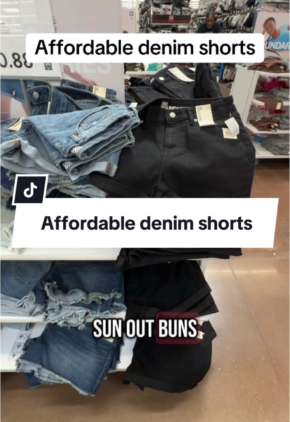 Affordable denim shorts from @Walmart #denimshorts #highriseshorts #walmartshopping 