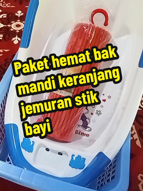 sepaket hemat bak mandi keranjang gantung baju baby #bakmandibayi #keranjangpakaian #jemuran #guncang66spesialgajian 