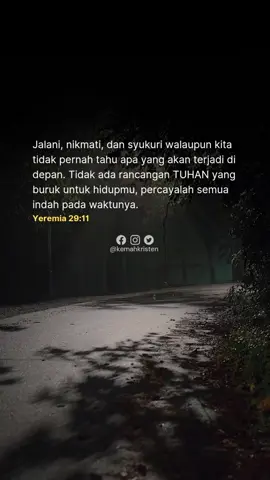 Tak ada rancangan Tuhan yang buruk. Meski sekarang tak terlihat indah, percayalah—semua akan indah pada waktunya. .... #RancanganTuhanIndah #PercayaRencanaTuhan #ImanKristen #RenunganHarian #KemahKristen #ReelsRohani #TuhanMenyertai #HidupDalamSyukur #semuaindahpadawaktunya 