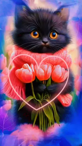 #котик #цветы #отвсейдуши #пожелания 