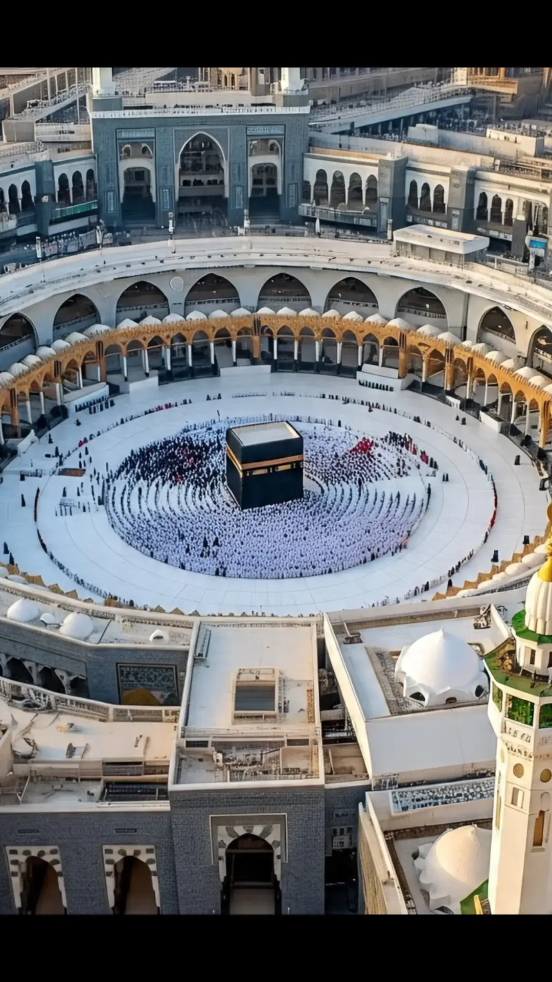 This image captures the majestic beauty of Masjid al-Nabawi, the Prophet's Mosque, located in the holy city of Madina. The iconic green dome marks the resting place of the Prophet Muhammad (PBUH). Surrounded by elegant minarets, the mosque's stunning architecture is illuminated under a clear blue sky. The expansive marble courtyard reflects the soft sunlight, creating a serene and spiritual atmosphere. Pilgrims are seen peacefully walking and praying, symbolizing the unity and devotion of Muslims from around the world. This sacred site is not only an architectural masterpiece but also a place of deep reverence and tranquility. #unfrezzmyaccount  #viral  #trading  #naatstatus  #mashallah  #foryou  #unfreez 