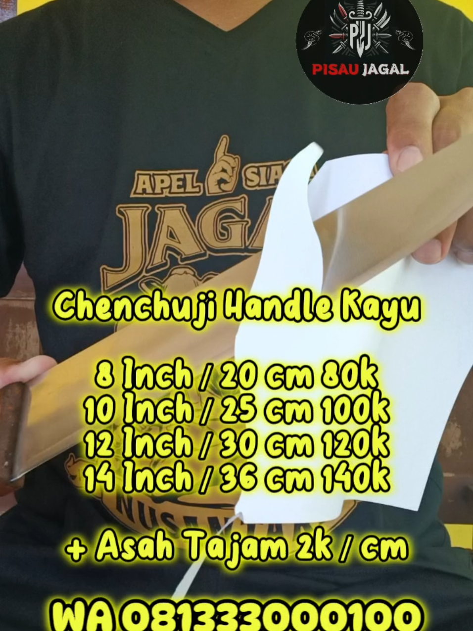 Chenchuji Handle Kayu 🌏 OMAH PISAU JAGAL Semin, Gunung Kidul, DIY 📍 Google Map https://g.co/kgs/ZqbSWtF 📌 Youtube https://youtube.com/@pisaujagal 📲 Whatsapp https://wa.me/6281333000100 🛍 Katalog WA https://wa.me/c/6281333000100 🛒 Shopee shopee.co.id/pisauxjagal