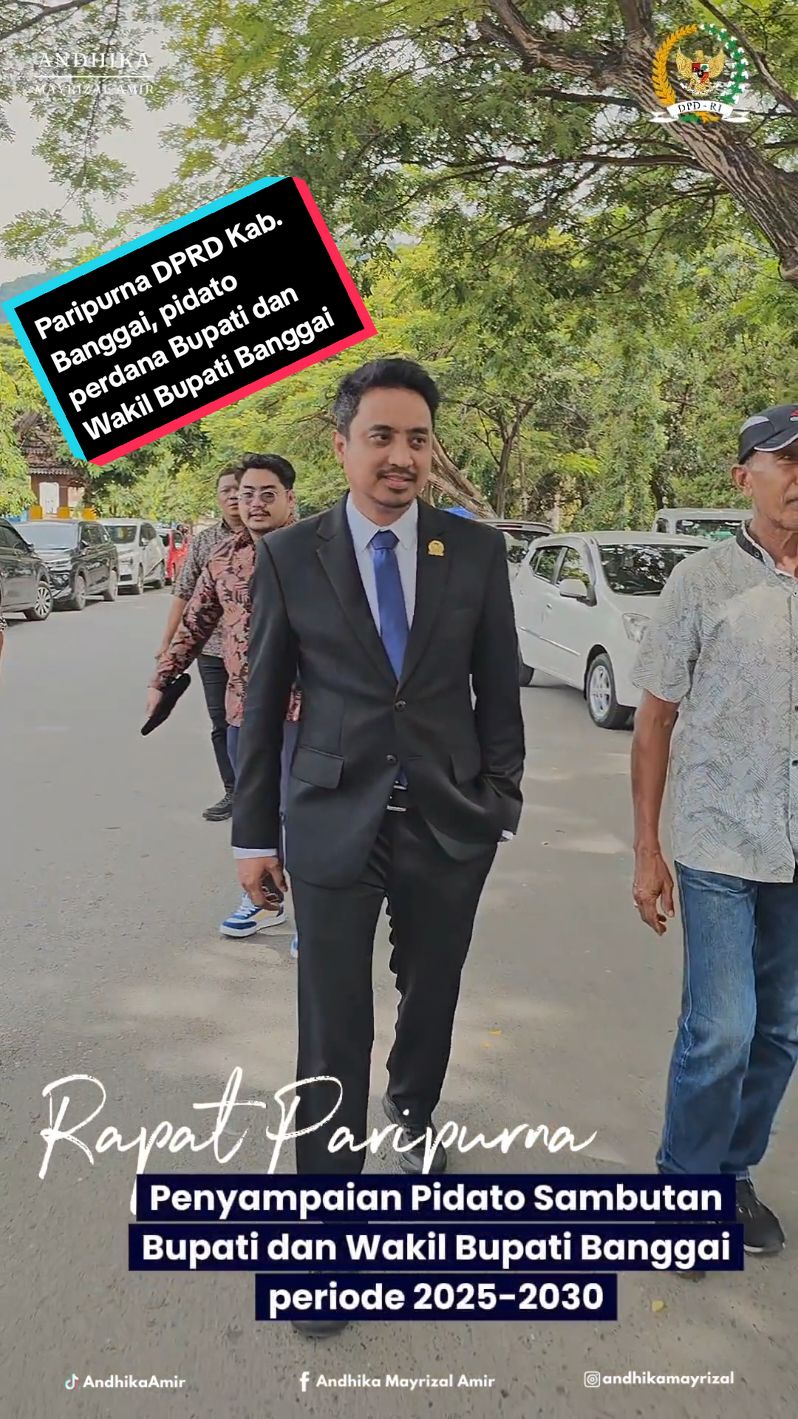 Rapat Paripurna DPRD Kabupaten Banggai, penyampaian pidato perdana Bupati dan Wakil Bupati Banggai periode 2025 - 2030 🇮🇩🇮🇩 . #daridaerahuntukindonesia #dpdri #andhikamayrizalamir #bupatibanggai #banggai 