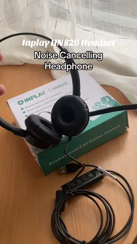 Inplay HN820 Headset Professional Call Center Active Noise Cancelling Headphone UniDirectional Mic Audio 