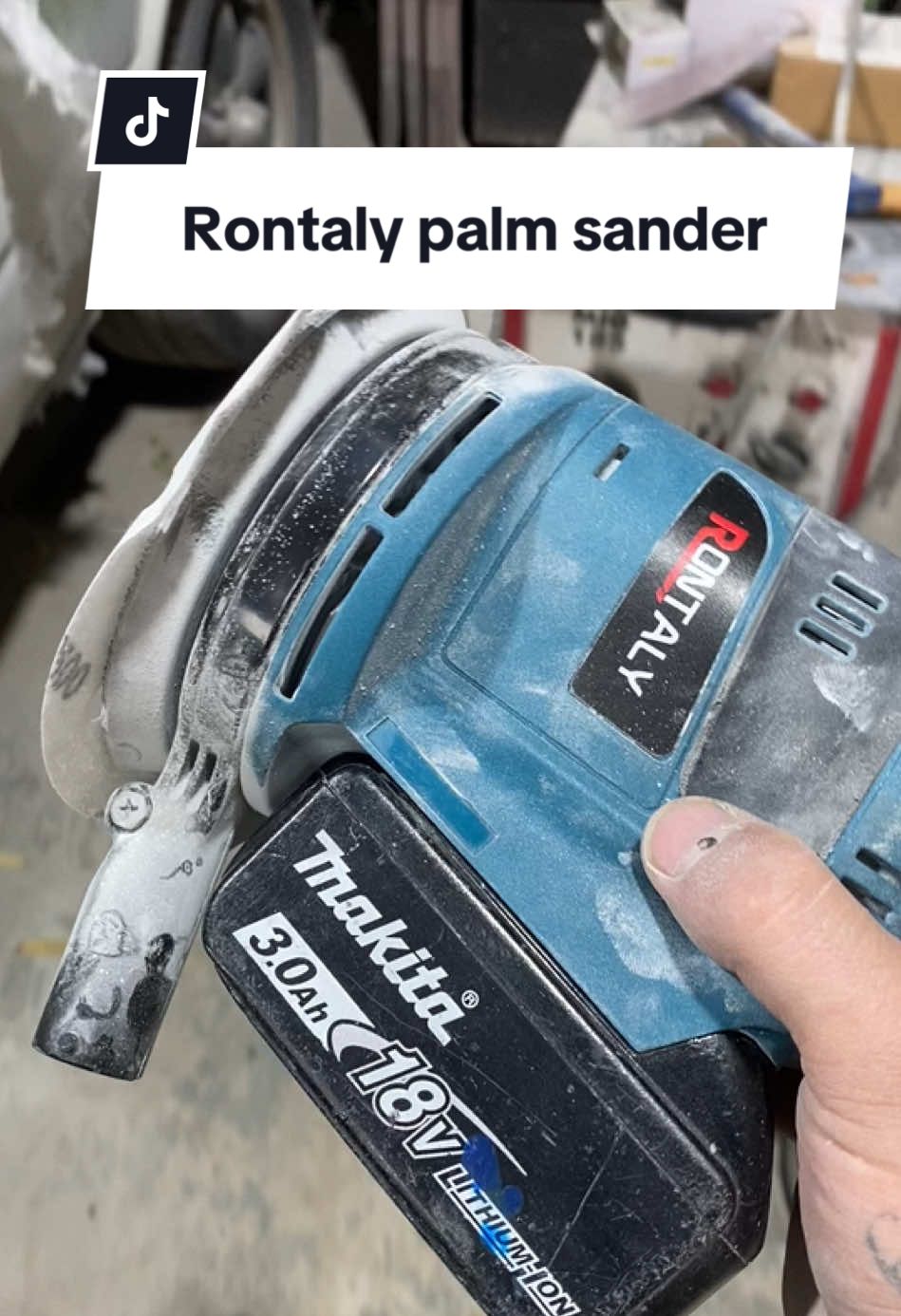 Cordless palm sander compatible ✅ #gunslingerspeedshop #sander #painting #custompaint #powertools 
