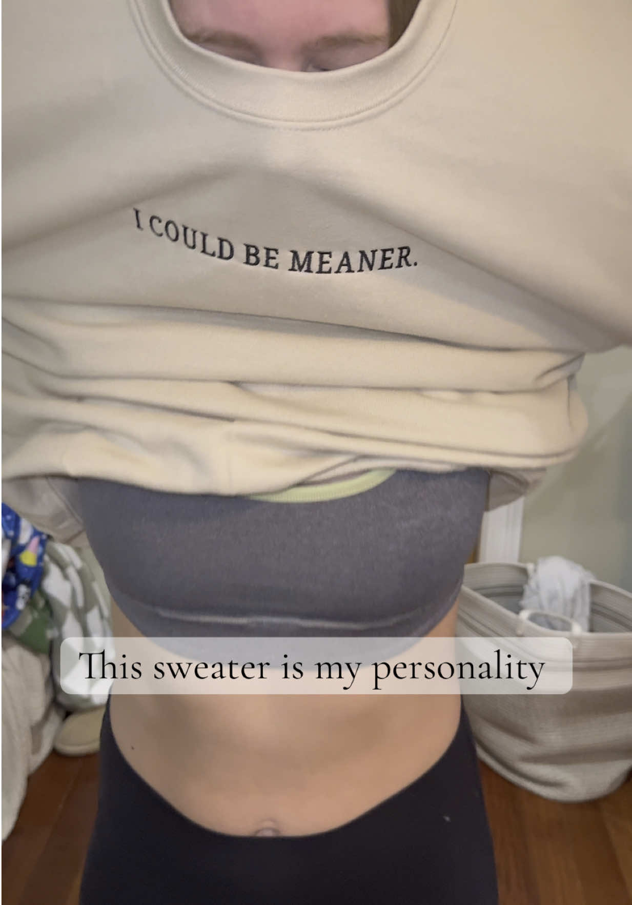 It’s funny but it’s true. 🤭#tiktokshopsummerturnup #tiktokshopsummersale #dealsforyoudays #tiktokshoprestock #funinthesun #icouldbemeaner #sweater #sweatshirt #comfy #womensclothes #fashion #sweaters 