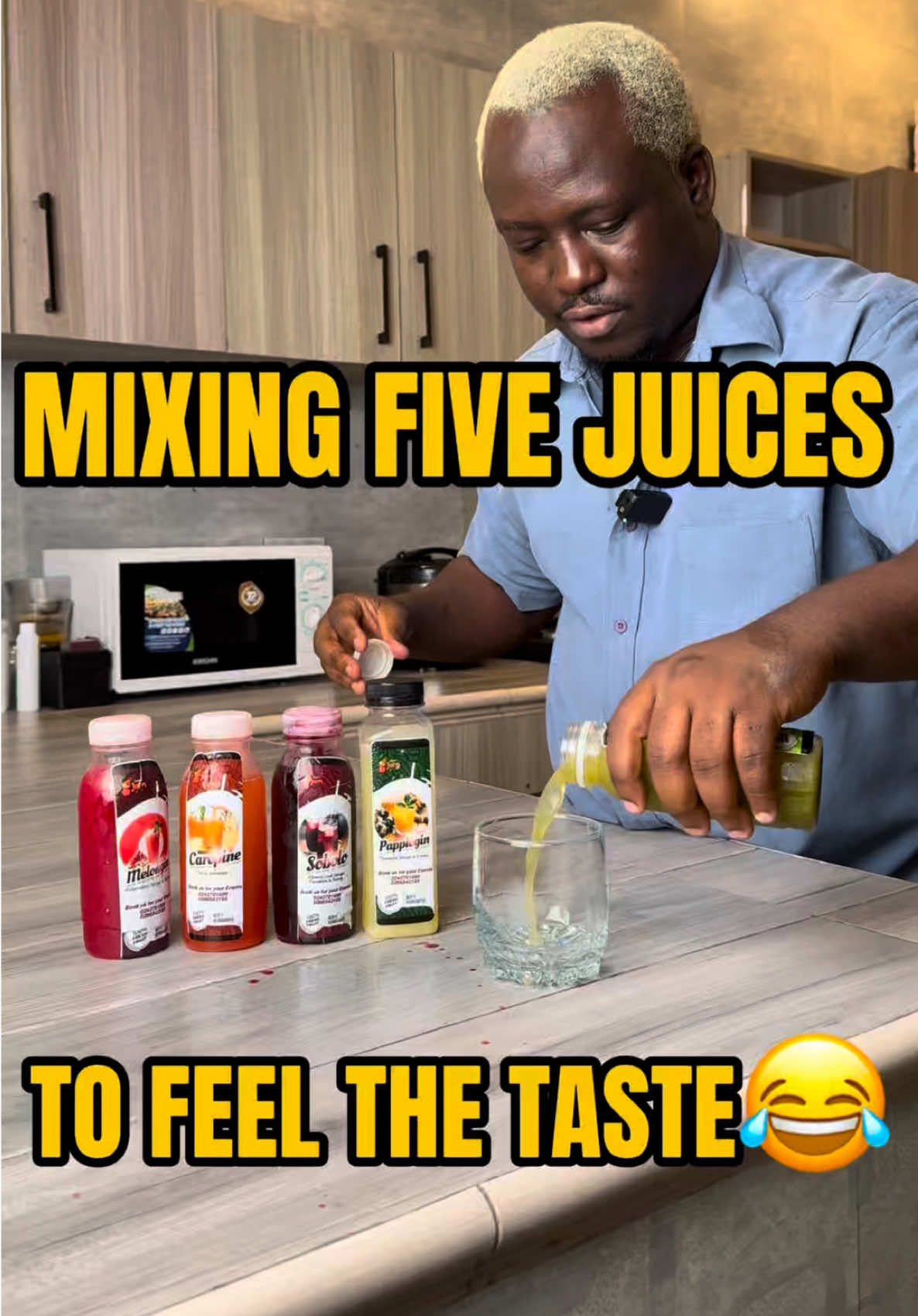 Tried 5 different juices in one cup… now my taste buds are arguing. 🍊🍍🍇🥭🍓 Who sent me? 😂 Drinks from @Odomukaakyire😍❤️  #Foodie #viralvideos #fyp 