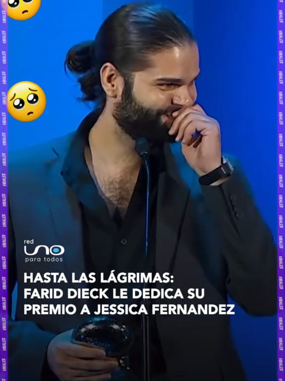 @faridieck hasta las lágrimas, agradece y dedica su SPOTIFY PODCAST AWARD a @jessicafdzg, su novia quien en los últimos días fue blanco de críticas en redes sociales. Video: @spotify  #RedUno #EntreteNews #FaridDieck #JessicaFernandez #SpotifyPodcastAwards 