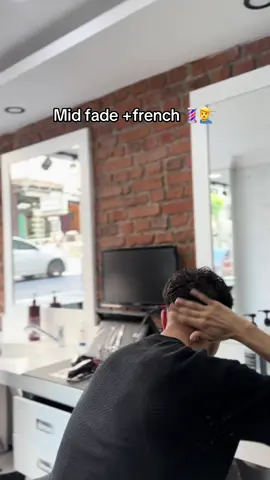 Mid fade french 🔥💈💇‍♂️#barber #midefade #frenchcrop #lowfade #barbershop 