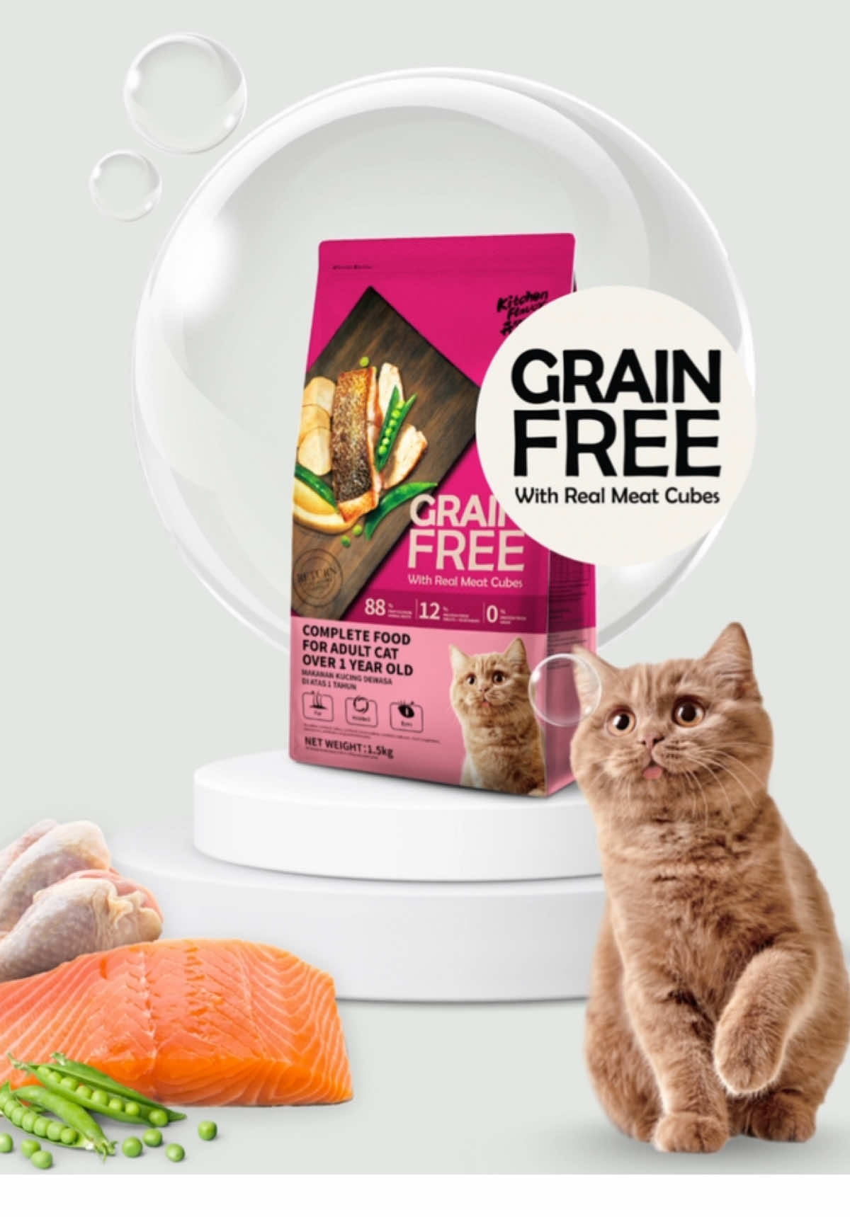 อาหารแมว Kitchen Flavor สูตร Adult Cat🐈💗 🐱สำหรับแมวโต อายุ 1 ปีขึ้นไป 👁️ช่วยเสริมสร้างการมองเห็น 🧶ช่วยขจัดก้อนขน  🩺เสริมภูมิคุ้มกันร่างกาย #kitchenflavor #kitchenflavorth #kitchenflavorthailand #อาหารแมว #แมว #ทาสแมว #เคล็ดลับสัตว์เลี้ยง #ความรู้รอบตัว #ความรู้สัตว์เลี้ยง #เทรนด์วันนี้ 