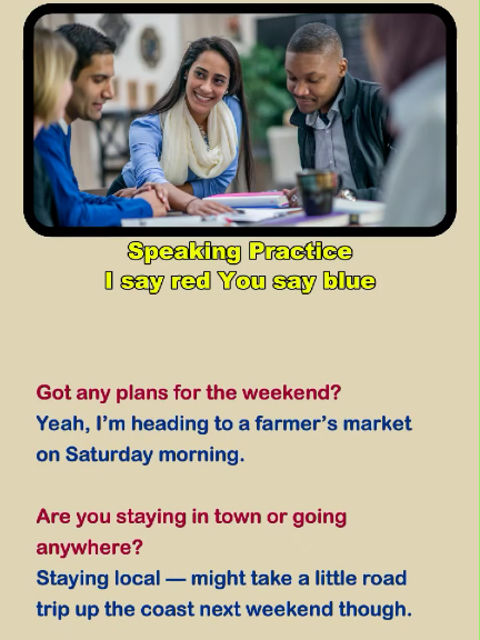 speaking practice I say red you say blue. #conversation #english #learnenglish #speakingpractice #englishpractice #learnenglishdaily #easyenglish 