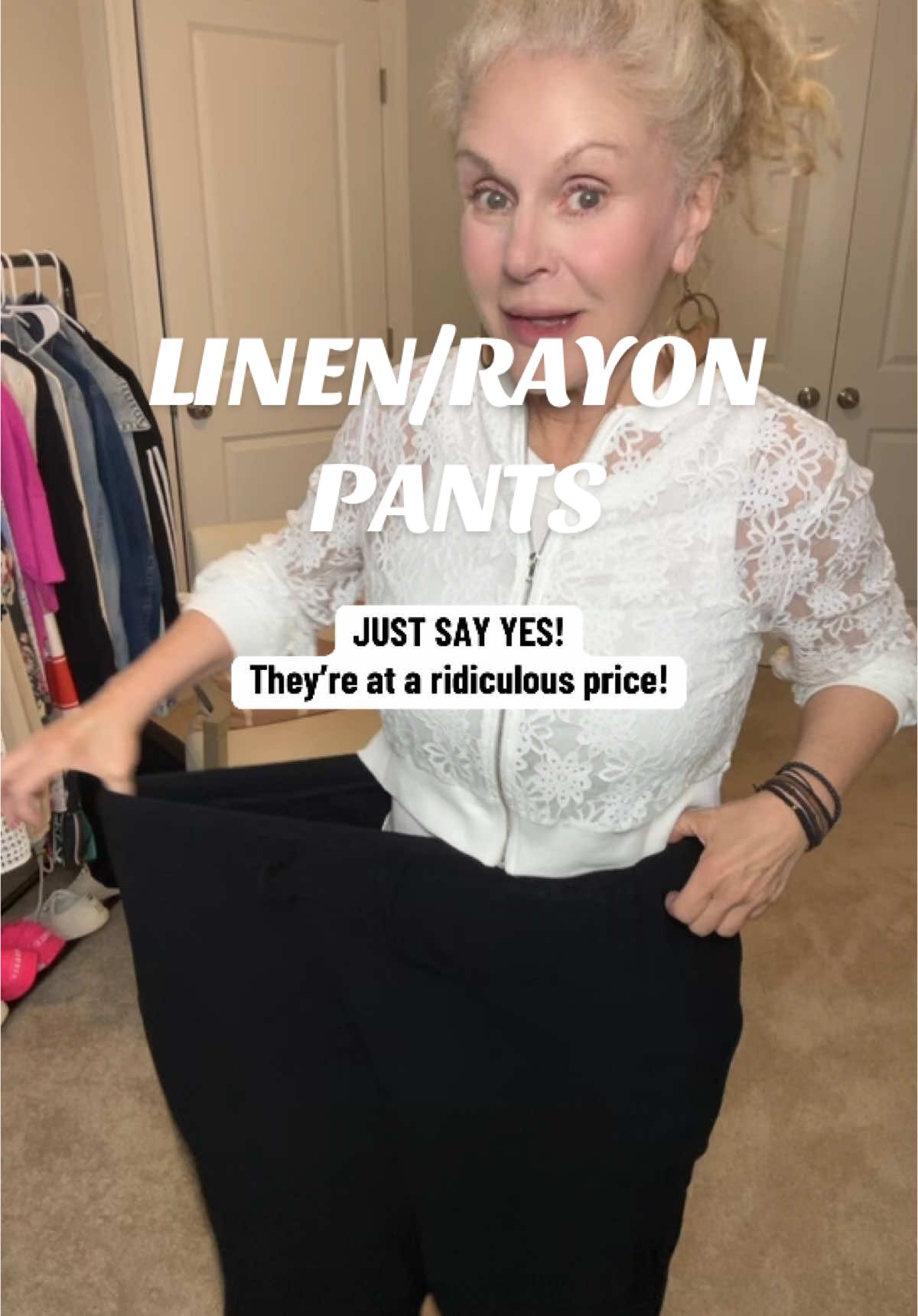 I have fallen in love with these wide leg, linen pants! They are the most comfortable things I’ve ever worn! #creatorsearchinsights #shopicons #linenpants #over50fashion #comfyclothes #widelegpants #pjpants #BeachClothing #Linen