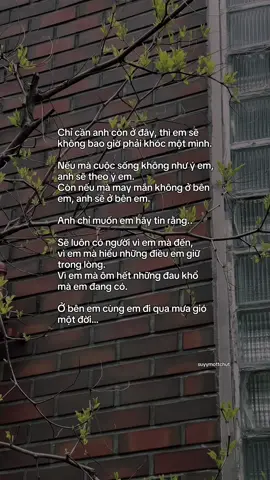 “Anh sẽ luôn ở bên đồng hành cùng em, dù tương lai ra sao đi chăng nữa anh muốn chúng ta vẫn luôn có nhau.” #tinhyeu #suyymottchut #fyp #viral 