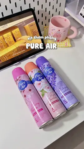 Xịt phòng Pure Air giúp nhà mình thơm tho, giúp không khí dễ chịu thư giãn lắm lun í 🏡  #pureair #xitphong #xitthomphong #unboxcunganna 
