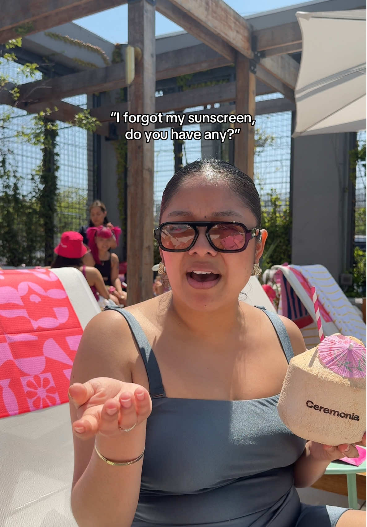 I’m the mom friend begging everyone to reapply 🌞 @Lupita #sunscreen #spf #skincare 