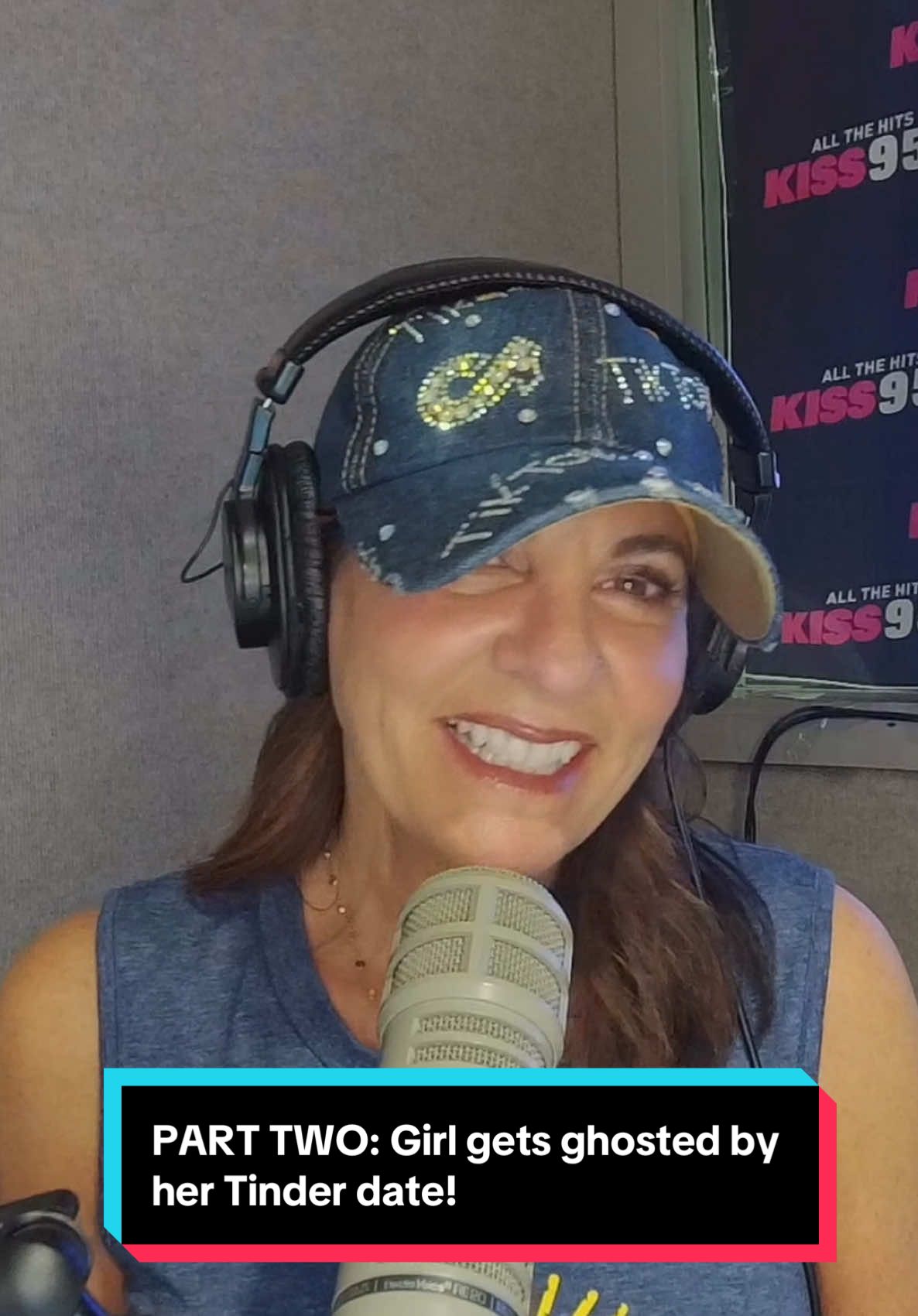 PART TWO: Girl gets ghosted by her Tinder date! #kiss957 #iheartradio #courtneyandkitm #waroftheroses #cheating #datingadvice #connecticut #singlelife #boyfriend #radio #cheater #single #seconddateupdate #funny #tinder @iHeartRadio @DjCourtney @walmartjeff @Savannah 