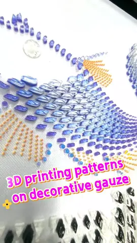 3D printing patterns on decorative gauze #3d  #sailner  #fabric  #3dprint  #business 