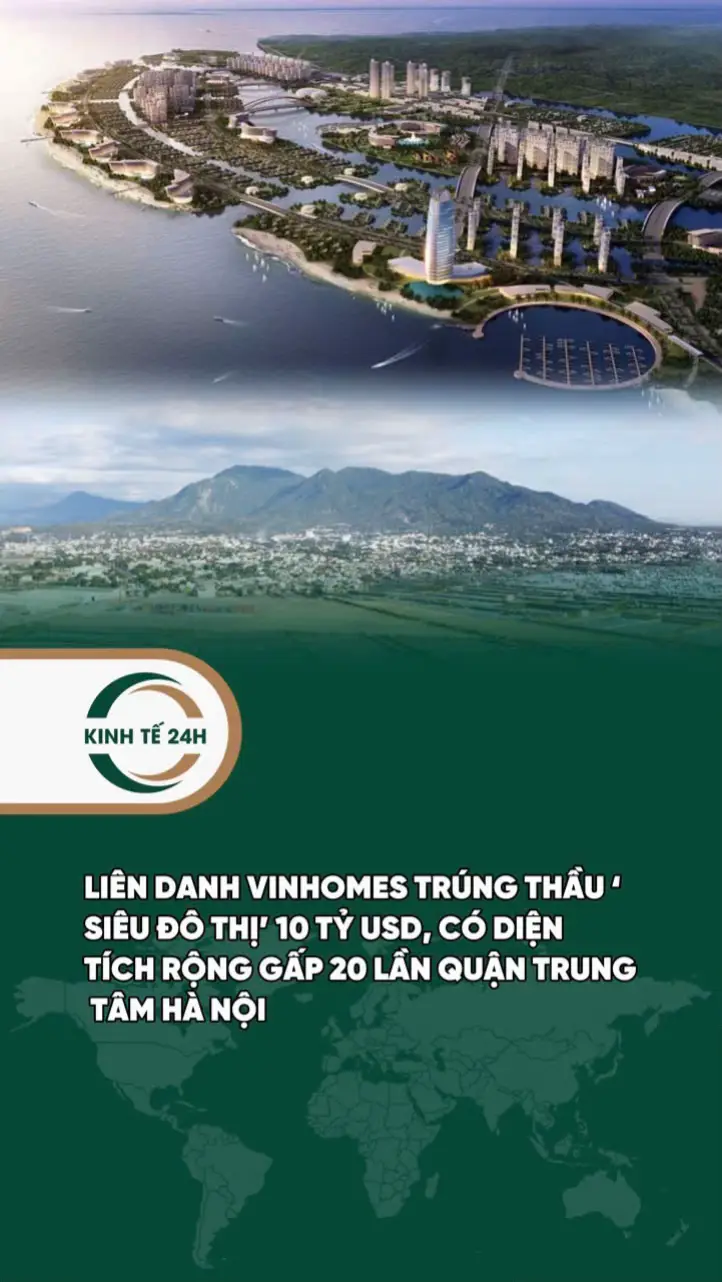 LIÊN DANH VINHOMES TRÚNG THẦU ‘SIÊU ĐÔ THỊ’ 10 TỶ USD, CÓ DIỆN TÍCH RỘNG GẤP 20 LẦN QUẬN TRUNG TÂM HÀ NỘI #kinhte #vingroup #fty #kinhte24h 