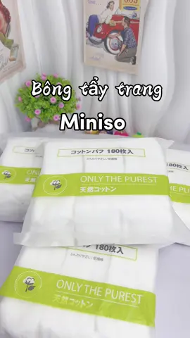 Bông tẩy trang Miniso hạt 🌰 nhưng dùng rấttt thích luôn nè☺️#moccriviu #bongtaytrang #xuhuong #viral #fyb 
