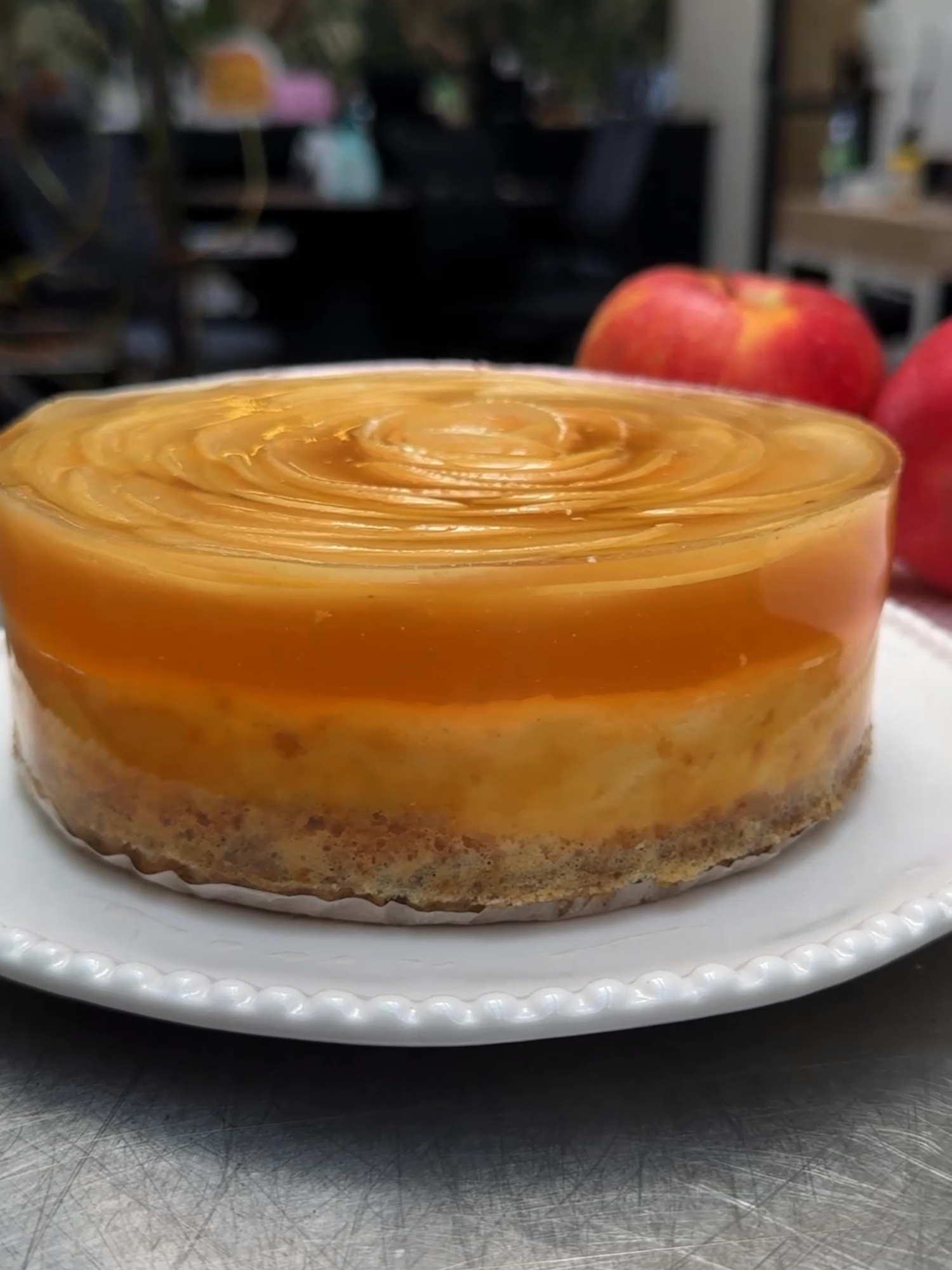 Apple Jello Cheesecake! Cheesecake just got fruity 🍏✨#fyp#usa🇺🇸#cheesecake#jello