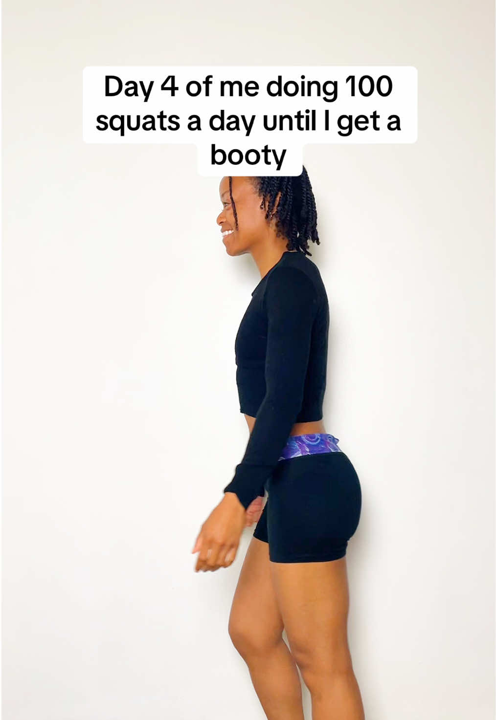 Day 4 of me doing 100 squats a day until I get a booty! #weightgainjourney #fyp #squatchallenge #workoutfromhome #fitnessjourneyprogress 