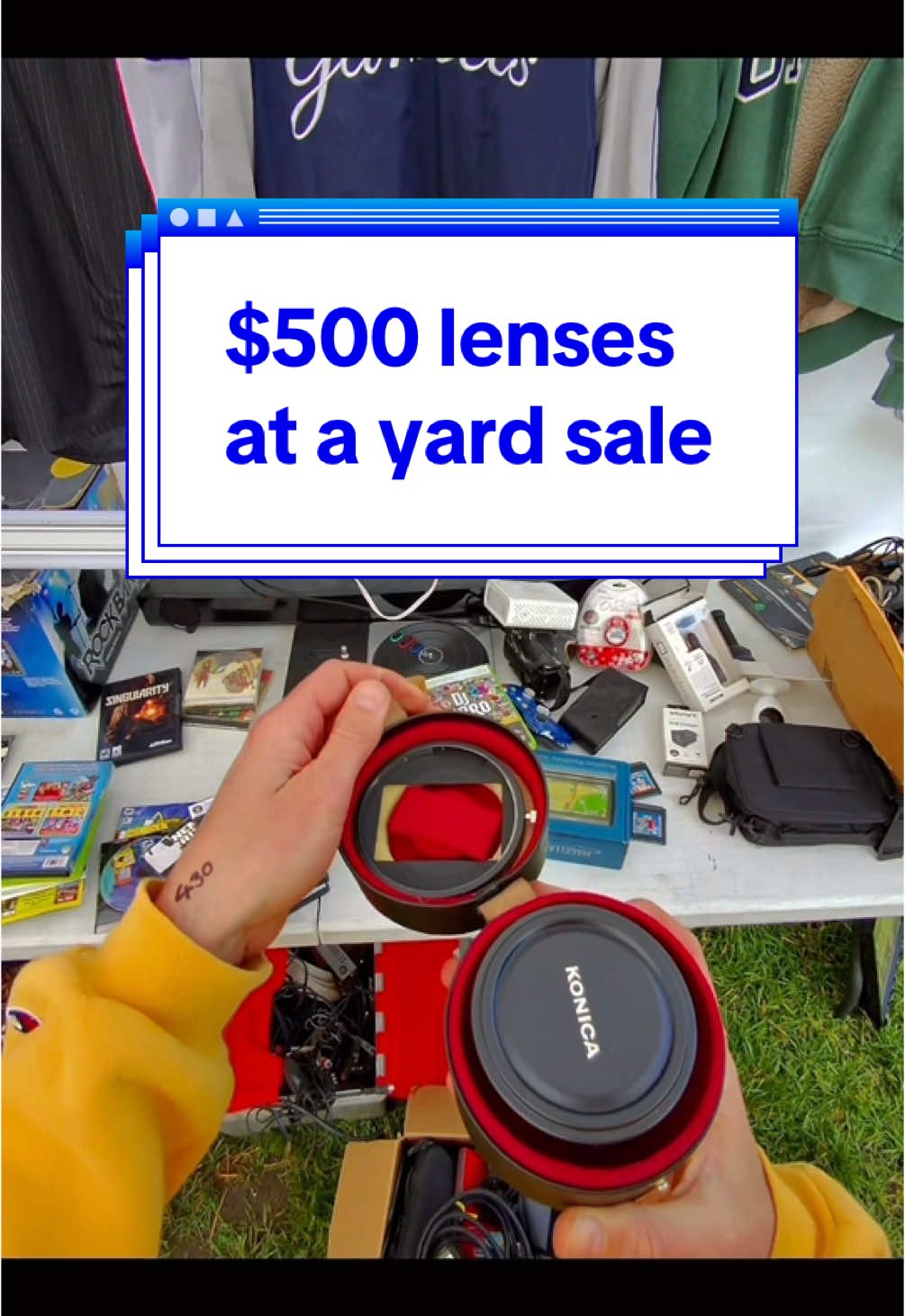 WILD 😳 Before this I don’t think I’ve ever sold a Konica product for more than $30. #yardsale #hexanon #vintagecamera #garagesale #konica #camera 
