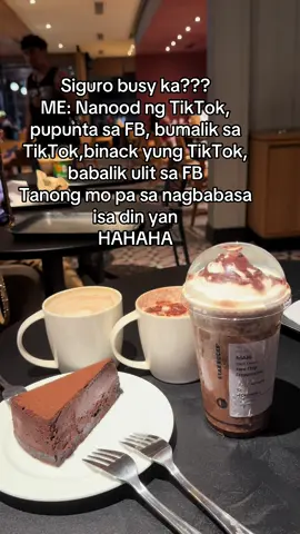 Siguro busy ka??? ME: Nanood ng TikTok, pupunta sa FB, bumalik sa TikTok,binack yung TikTok, babalik ulit sa FB Tanong mo pa sa nagbabasa isa din yan HAHAHA