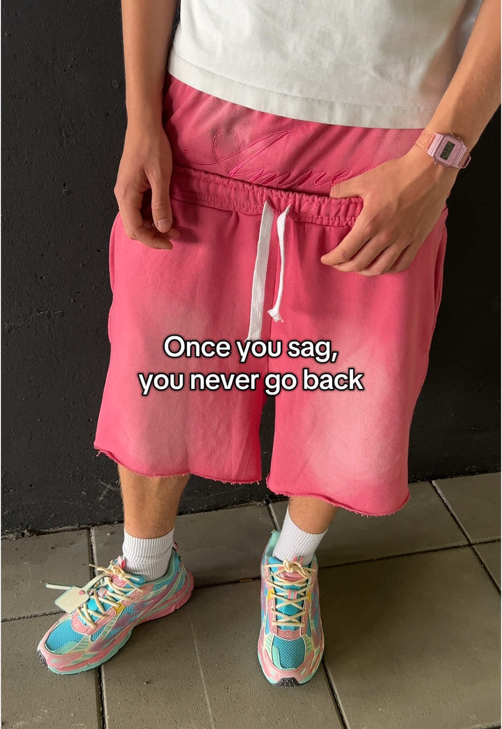 You ain't swaggin if you ain't saggin 😤 #fyp #clothingbrand #streetwear #viral #sag #doublewaist #amnesyaclothing #xyz #fashion #sagonlysummer #sagging #washed #lamineyamal #lamineyamal💎 